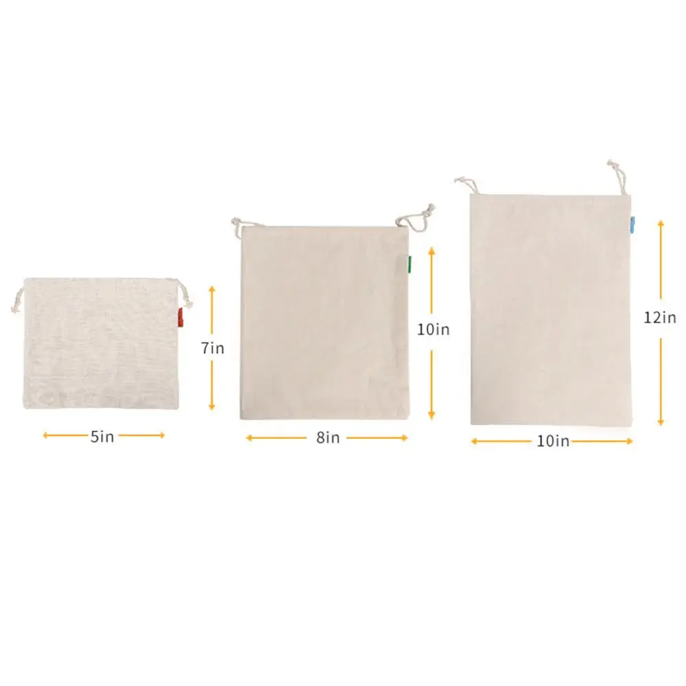 Хозяйственная сумка на шнурке хлопковые сумки Экологически чистая для покупок