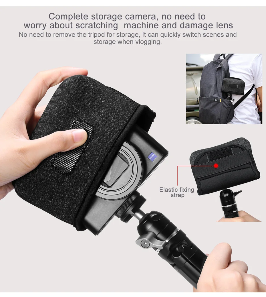 UURig R014 сумка для камеры защитный чехол сумка для хранения для sony RX100 VII Canon G7X Mark III Point& Shoot аксессуары для камеры