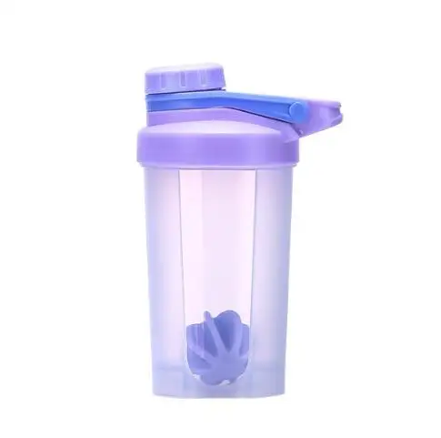 500 ml/700 ml протеин порошок шейкер бутылка герметичная с ручкой тренажерный зал Фитнес Прочный Спортивный Бутылки для воды посуда для напитков - Цвет: 500ml Purple
