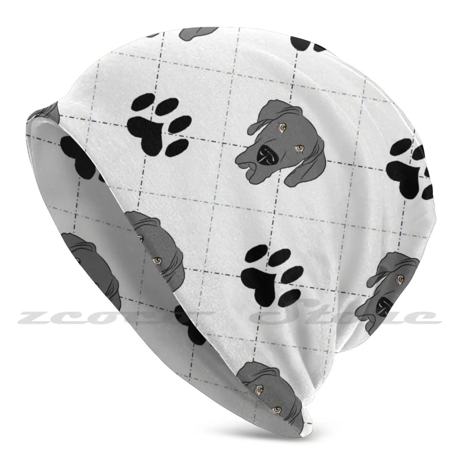 Blue Great Dane Plaid Knit Hat Hedging Cap Soft Elasticity Outdoor Sports Leisure Dane Great Great Dane Gentle Giant Giant