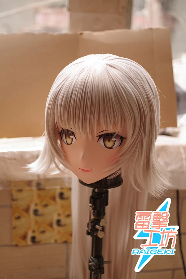 RAIGEKI MAKS 120) Силиконовая маска на Хэллоуин арбалет BJD кукла кигуруми аниме Fate/Grand Order Joan of Arc Косплей Маска