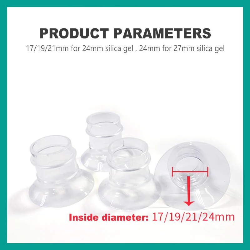 SLAIXIU 17/19 mm Breast Pump Accessories Horn Caliber Size Converter Milk Cup Caliber Adapter Small Nipple Horn Cover 4