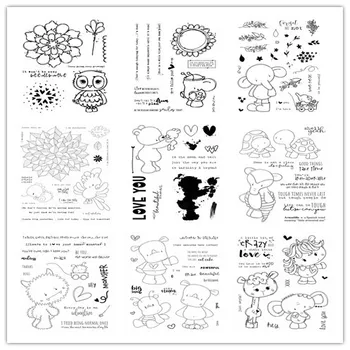 

animal Transparent Clear Stamps for DIY Scrapbooking/Card Making/Kids Christmas Fun Decoration Supplies