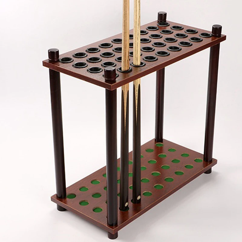 Square Shape Snooker & Billiard Cue Standing Rack 36 Holes Pool Sticks