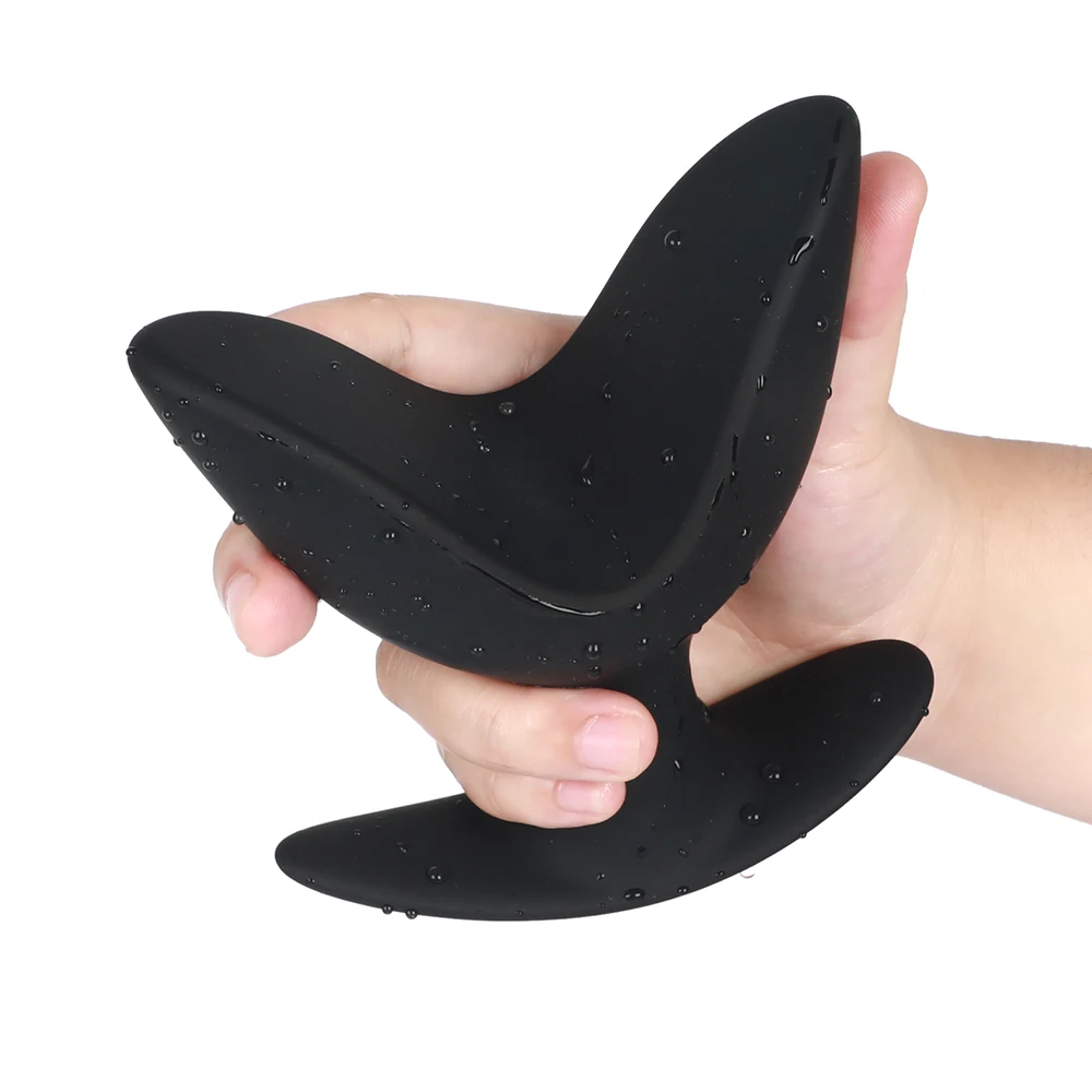 Anal Flow Dilator Silicone Speculum Hollow Butt Plug Unisex_voghion.com