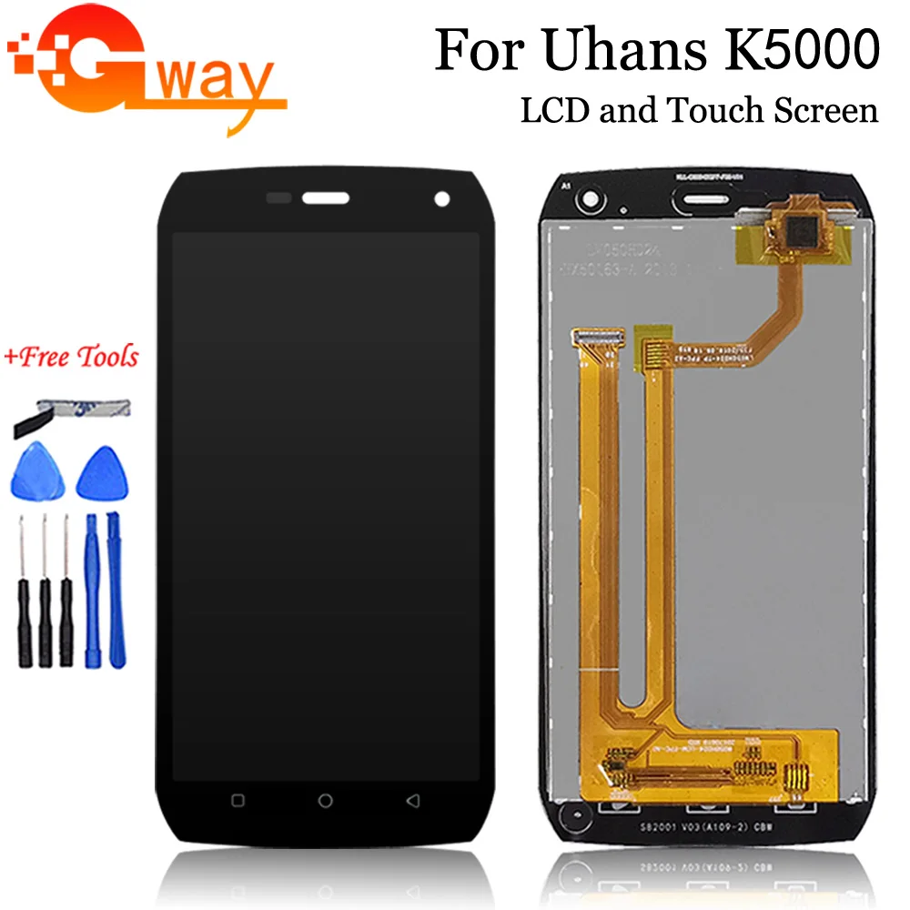 

5.0" For Uhans K5000 LCD Display + Touch Screen Digitizer Assembly Repair Parts Phone Accessories+Tools For Uhans K01 LCD