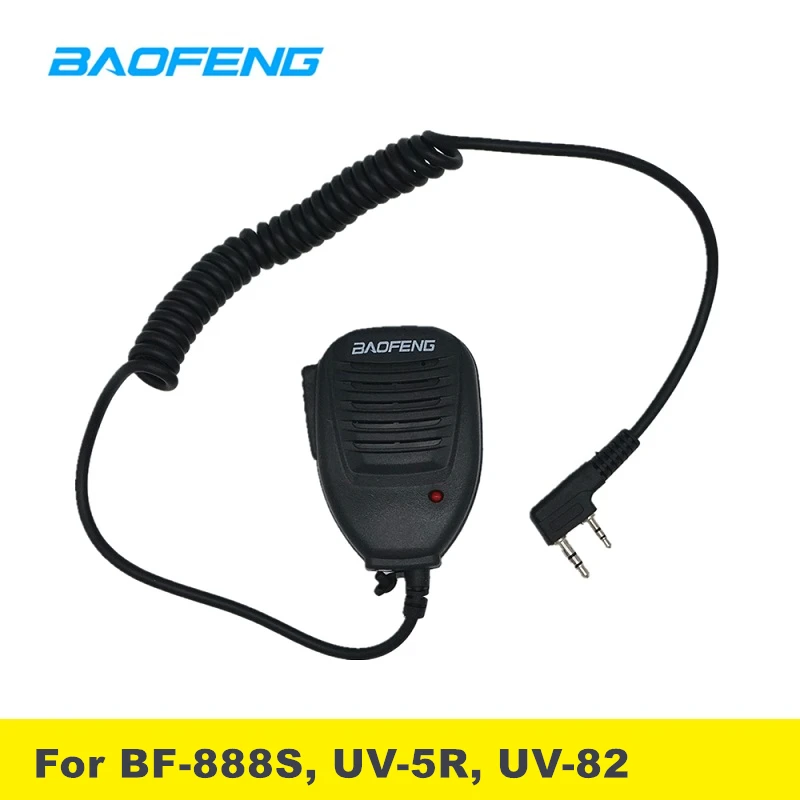 

2pcs/lot PTT Baofeng Speaker Microphone UV 82 for Two Way Radio Hand Microphone Walkie Talkie UV5R UV5RE UV5RA UV6R BF888S MIC