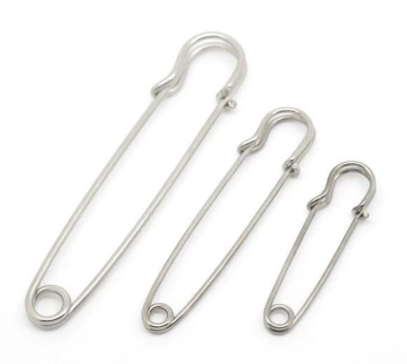 6Pcs. Extra Large Safety Pin Giant Jumbo Pins Heavy Duty Stainless Steel  5Inches