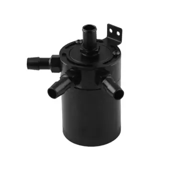 

Performance Black Aluminum Alloy Universal RACING BAFFLED 3-PORT Oil Catch Can Tank for Universal Vehicles