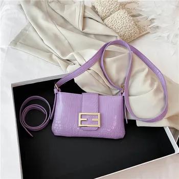 

Small Purses PU Leather Ladies Shoulder Hand Armpit Bags Handbags For Women 2020 Stone Pattern Luxury Crossbody Bags Sac A Main