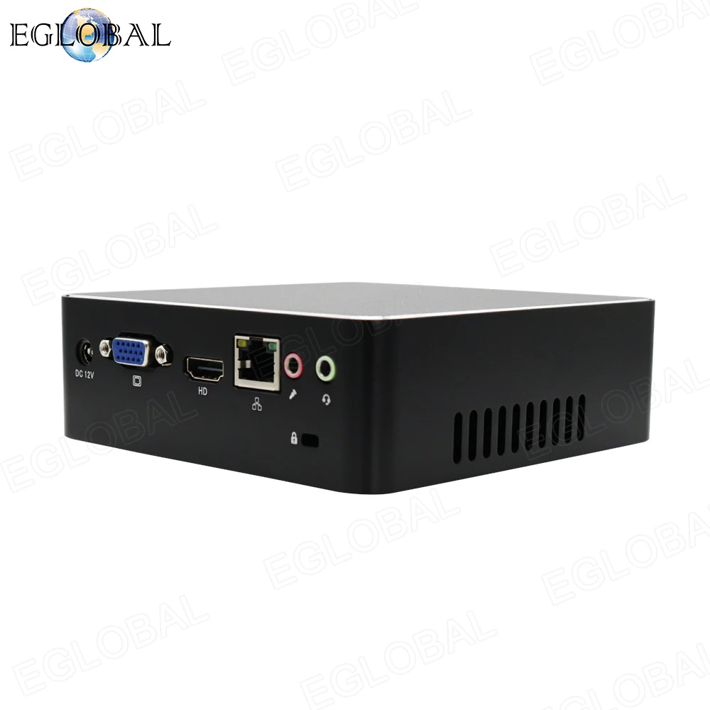 Eglobal дешевый микро ПК Intel Celeron 2955U DDR3 Windows 10 Linux Barebone Мини ПК 4K HTPC медный вентилятор NUC 6 USB