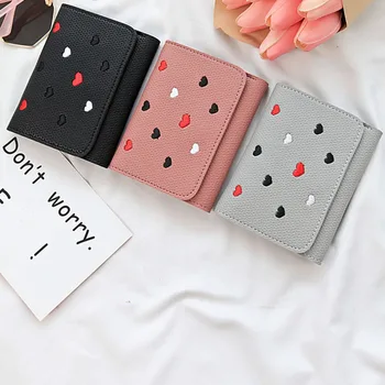 

Korean Version Women Wallet Small Cute Wallet Women Short Leather Women Wallets Zipper Purses Femme Purse Clutch Carteras Mujer