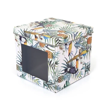 

Bosphorus Storage Box with Tropical Pattern Window