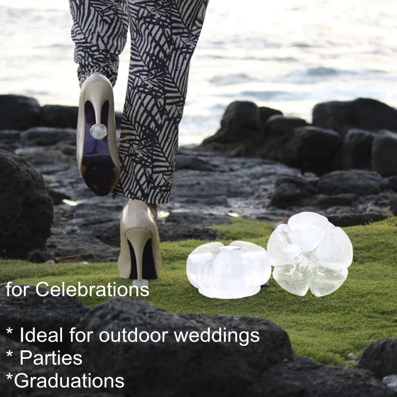 60 Pair Newest High Heel Protectors High Heeler Stiletto Shoe Heel Saver Antislip Silicone Heel Stopper for Bridal Wedding Party