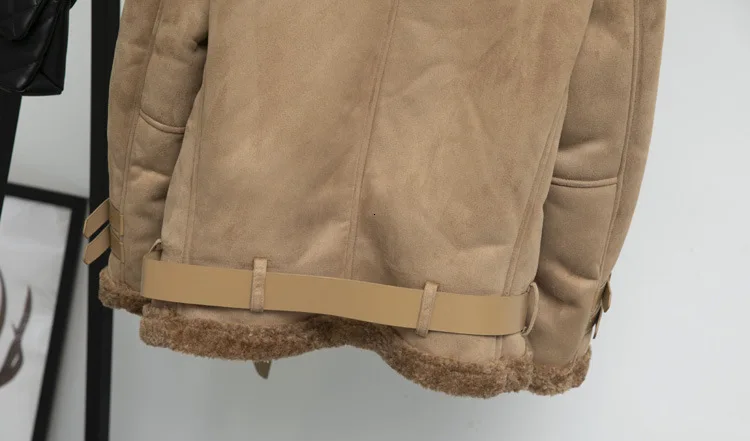 2019 свободная зимняя утолщенная бархатная кожаная куртка с отворотом, теплая куртка большого размера, верхняя одежда большого размера