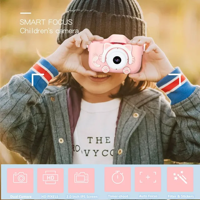 Kids Children's Camera Play Dirthday Gift Cute Digital Mini Camera With Screen Kids Baby Girl Boy Toy Puzzle Outdoor  Camera 5