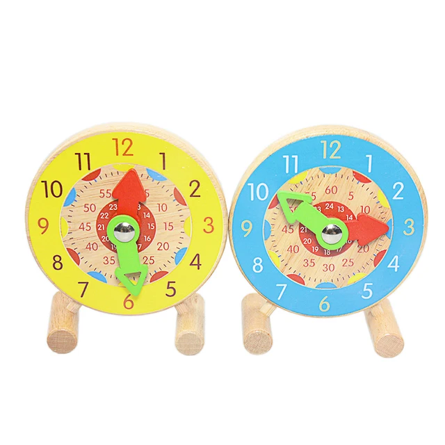 Montessori Wood Clock Calendar Toy Kids Watch Learning Clock Teaching Resources Circle Calendar Time Preschool Educational Toys 4