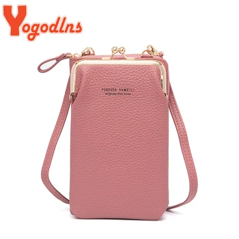 Yogodlns Fashion Small Crossbody Bags Women PU Leather Shoulder Messenger Bag Girls Flap Handbag Phone Purse