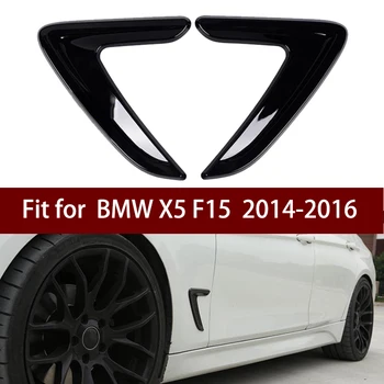 

1 Pair Black Auto Side Wing Air Flow Fender Vent Trim ABS Fit for BMW 3 Series X5 F15 2013 2014 2015 2016 2017 2018