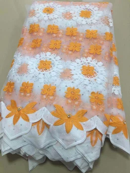 

African Lace Fabric 2019 Milk silk Lace Fabrics High Quality net Lace Embroidery French Tulle Lace Fabric For Wedding NLL4134