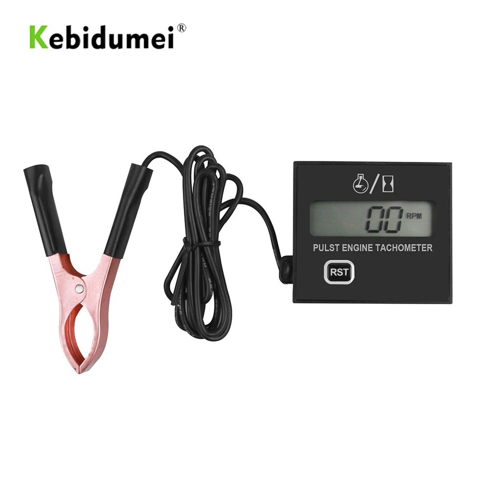 

Hot Sale Digital Display Gasoline Engine Tach Hour Meter Gauge Inductive Speedometer Car Stroke Tachometer Motorcycle Lawn Mower