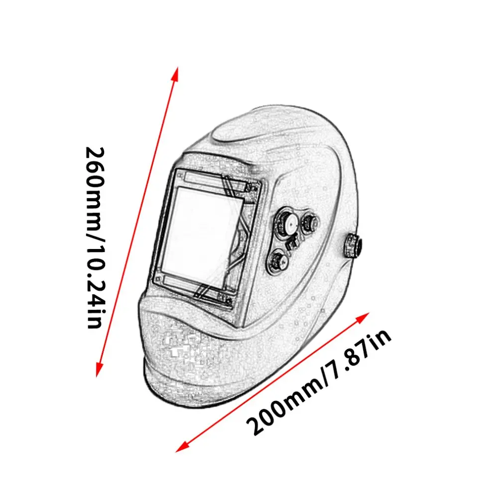 Переносной ЖК-дисплей шлем из управления защита Солнечная Авто Затемнение маска для лица DIN5-DIN13 Сварочная маска