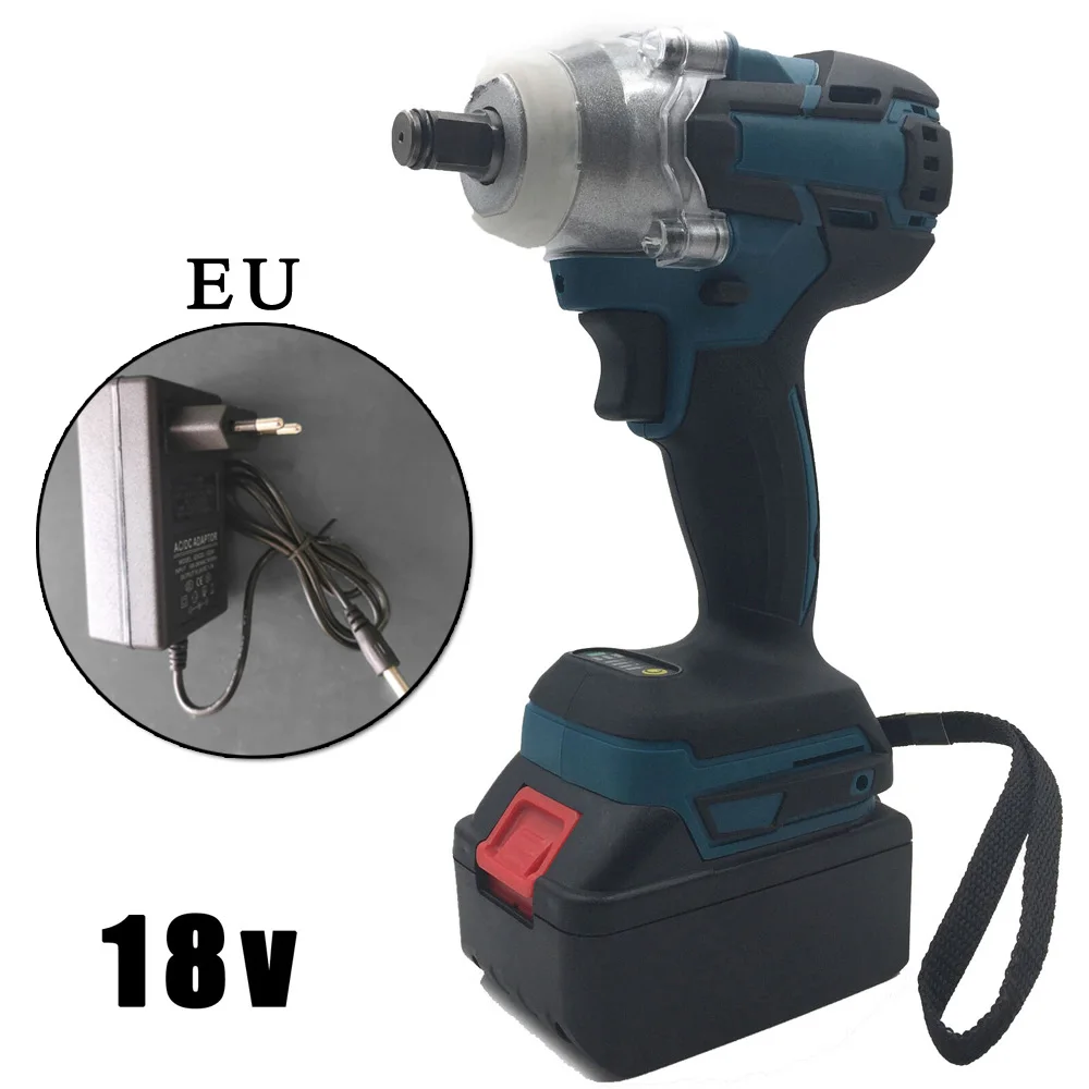 

18V 520Nm Torque Brushless Cordless Electric Impact Wrench Driver Practical