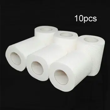 

10 Pack Home Toilet Paper 3 Ply Family Roll Paper for Hotel Housewarming Gift