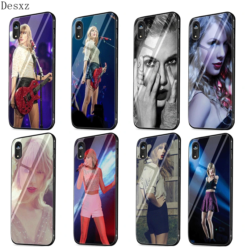 

Glass Phone Case TPU Glass for iPhone 5 5s SE 6 6S 7 8 Plus iPhone 11 Pro XR X XS Max Cover Taylor