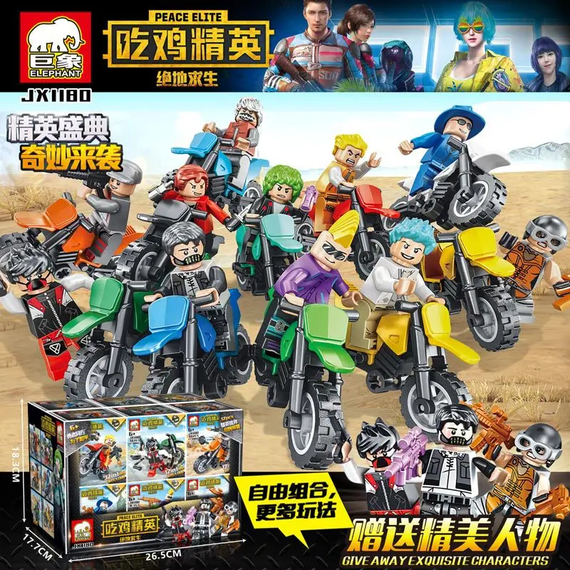 

12pcs/lot Game Night Battle Default Skin Skull Trooper Wild Card Brite Bomber Bumout Scorpion Archetype Building Blocks Toys