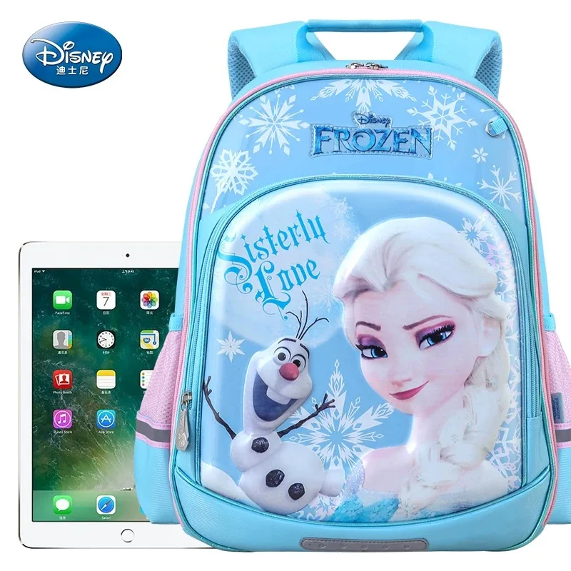 1 шт. рюкзак disney frozen 3D Эльза-Снежная королева мультфильм большой размер водонепроницаемый мешок дышащий основной junior высокий школьный подарок для девочки