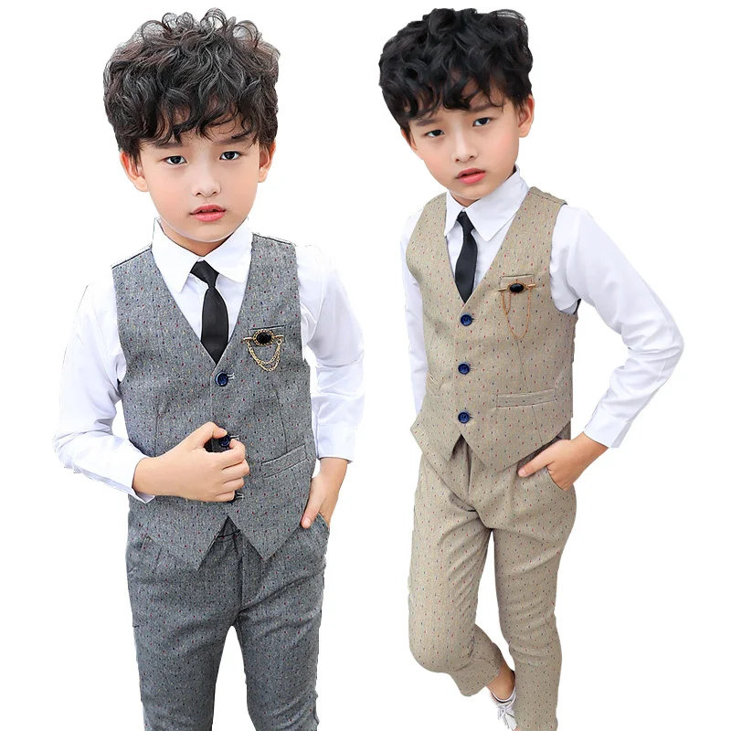 Костюм-смокинг строгие комплекты одежды для маленьких мальчиков комплект платья