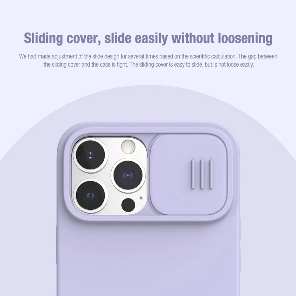 For iPhone 13 13 Pro Case NILLKIN CamShield Silky Magnetic Silicone Slide Camera Protection Cover For iPhone 13 Pro Max Case