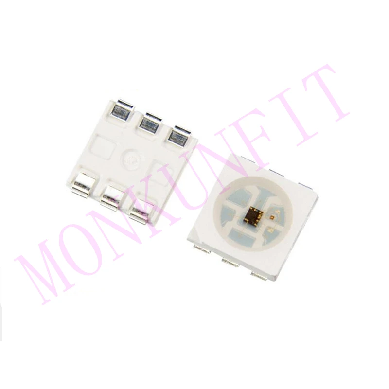 100-1000 шт. DC5V APA107 светодиодный чип 5050 SMD RGB APA102 6 контактов встроенный IC (обновление