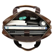 Men 'S Real-Leather Bag Men 'S Casual Business Briefcase Horizontal Men 'S Shoulder Messenger Bag Handbag Fashion