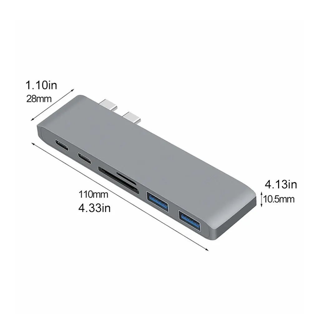 Usb-концентратор type-c USB Hub концентратор+ устройство для чтения карт памяти+ зарядка PD 4K HD 6-в-1 конвертер мультимедийного Интерфейс удлинитель адаптер