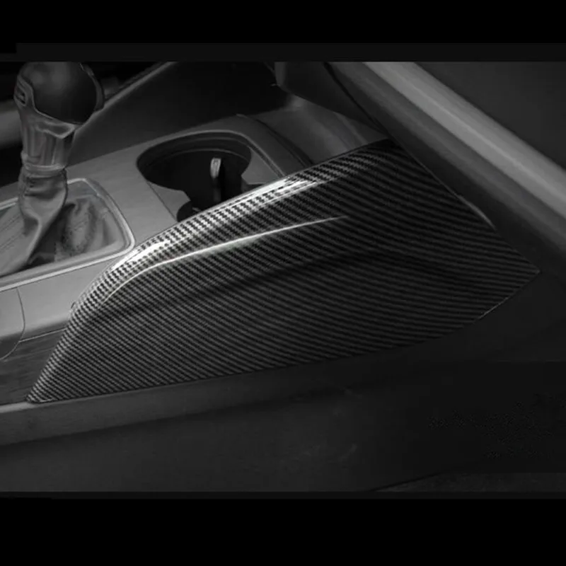 For Audi A3 8V 2014-18 Carbon Fiber Middle Both Side Water Cup Holder Cover Trim
