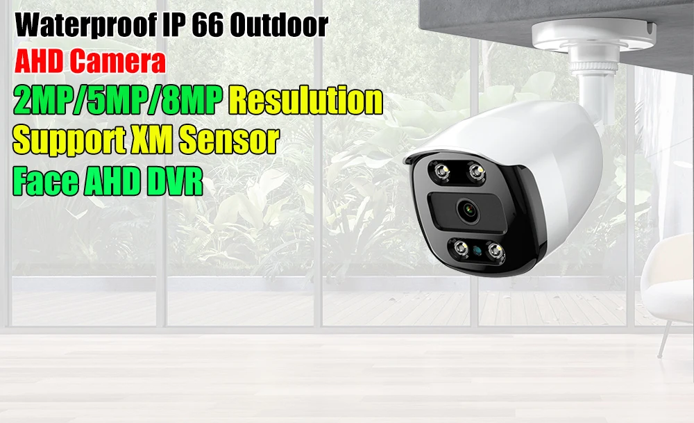 8MP 4K 5MP AHD Camera H.265 Ai Face Detection Bullet Outdoor Waterproof CCTV Array Night Vision XVI Human Security Camera indoor wireless security camera