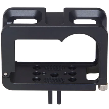 

Vlogging Metal Cage Case for Osmo Action Vlog Case with Cold Shoe for Microphone LED Light