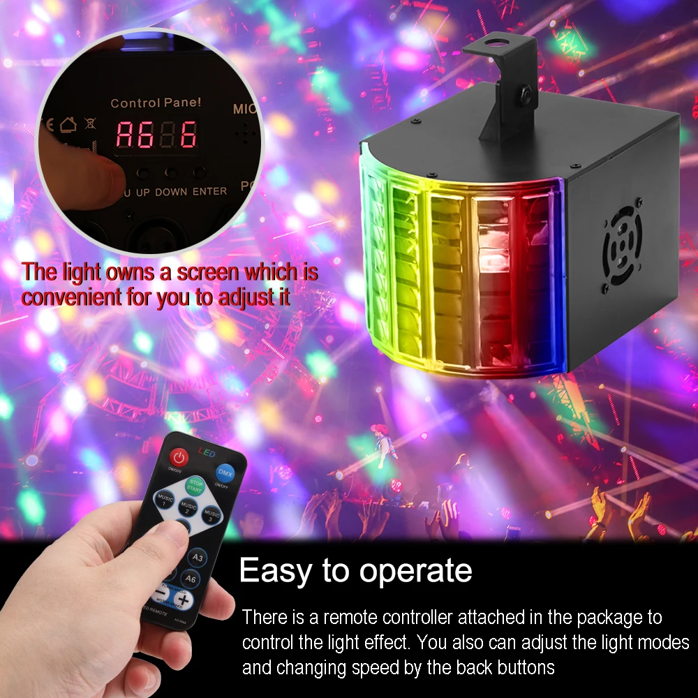 18 Вт светодиодное Лазерное освещение для дискотеки DMX 521 DJ RGB вечерние лампы реагирующий на звук диско шар проектор с перемещающейся головкой стробоскоп Рождественский сценический свет