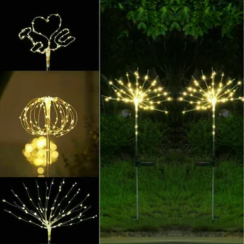 

WAKYME 120 LED Solar Light Firework Lights Waterproof Lawn Lamp Flash String Light for Garden Patio Christmas Holiday Decoration