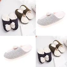 Новинка; модная мужская зимняя обувь с рисунком овечки; нескользящая плюшевая теплая Домашняя обувь из хлопка