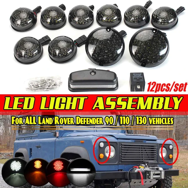 2Pcs Clear Lens Front Side White Clearance Position Light Assembly For Land  Rover Defender 90/110 1983-2016 - AliExpress