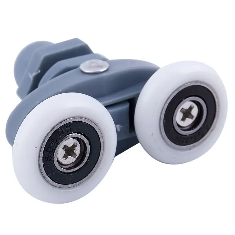 4x 23mm Twin Bottom Top Shower Door Rollers Pulleys Wheels Runners