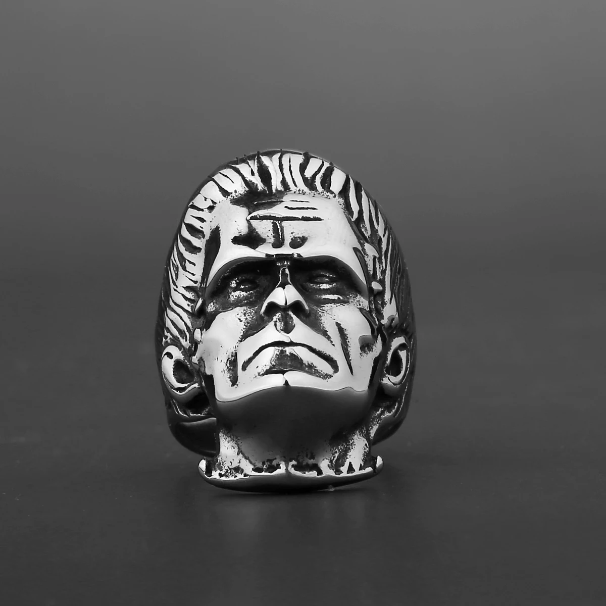 Titanium Steel Frankenstein Men and Women Face Ring Cool