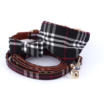 

Scottish Style Small Dog Leash Scottish Plaid Outdoor Pet Walking Lead Collar Bandana Dog Collar For Pet Dog Cat Decoration