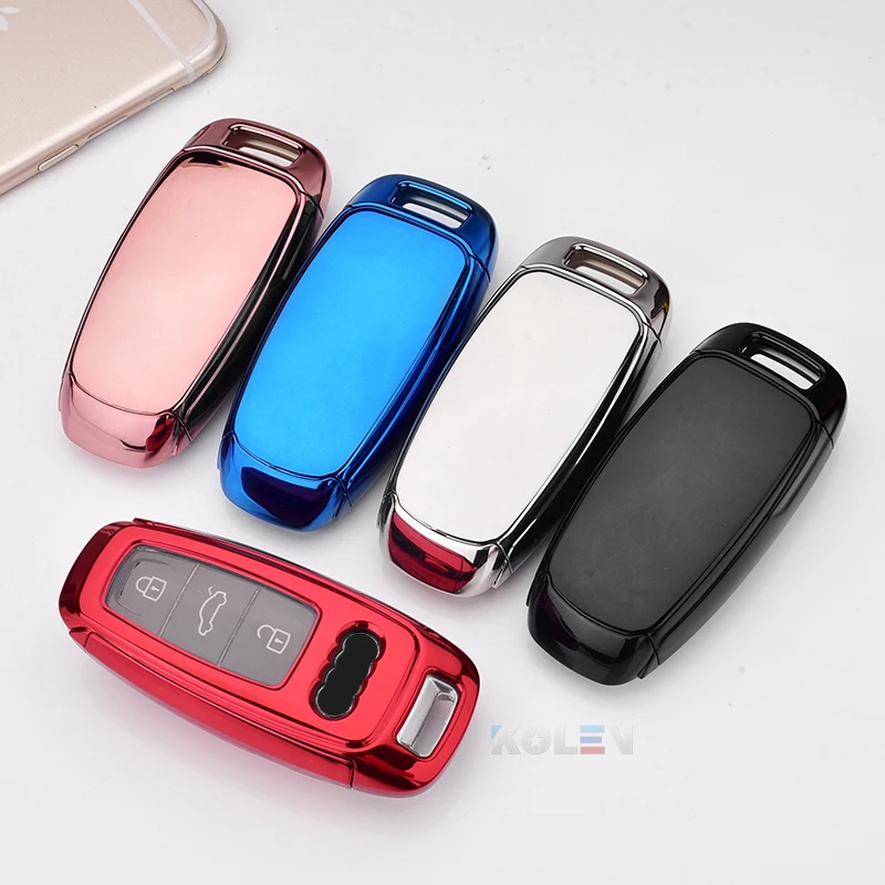 Nuova copertura della cassa chiave a distanza dell'automobile del PC di TPU per Audi A6 A7 A8 e-tron C8 Q8 2018 2019 2020 accessori automatici della protezione del supporto chiave - H03f2739810c84422a481badac7a2ab28E