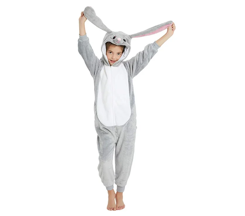 kids Pajamas Cosplay Costume Girls Boy Halloween Onesie Winter Sleepwear toothless snorlax hamtaro nunu panda unicorn 11.11