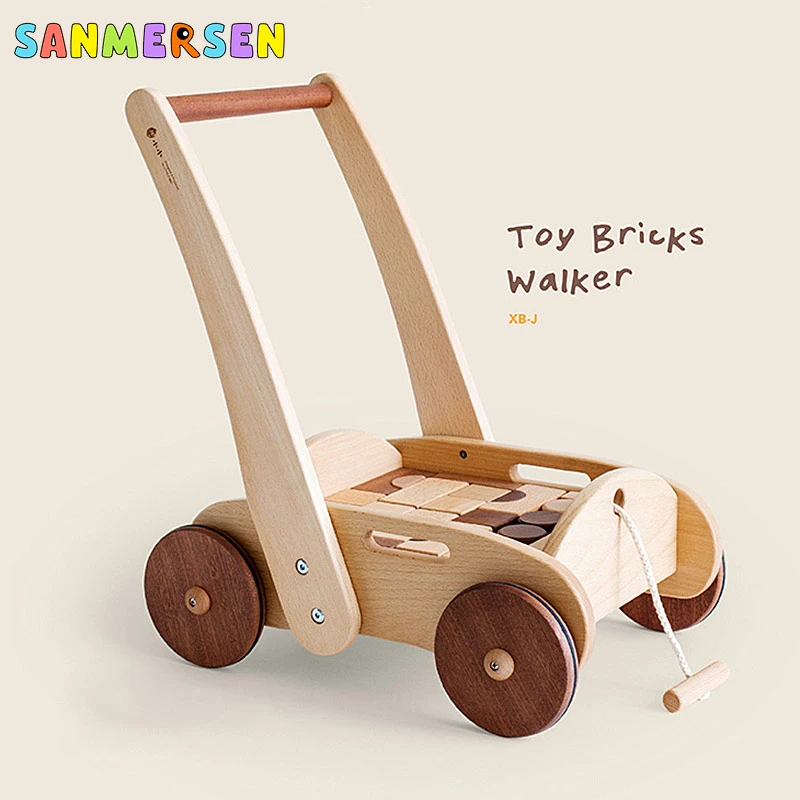 Multi-functional Baby Wooden Walker 