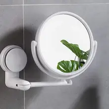 Складное зеркало для макияжа, настенное туалетное зеркало, без сверла, поворотное зеркало для ванной комнаты, складное крепление на руку, удлиненные зеркала для бритья